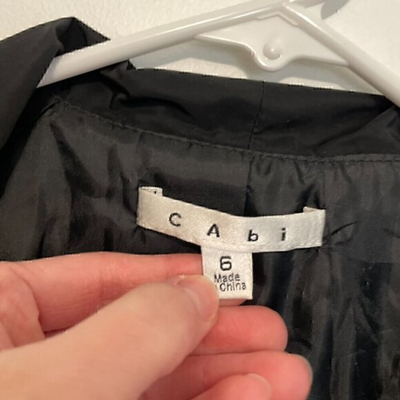 CABI Tuxedo Dinner Vest 917 Black Sleeveless Mixed Media Single Button Jacket 6 - Picture 5 of 13